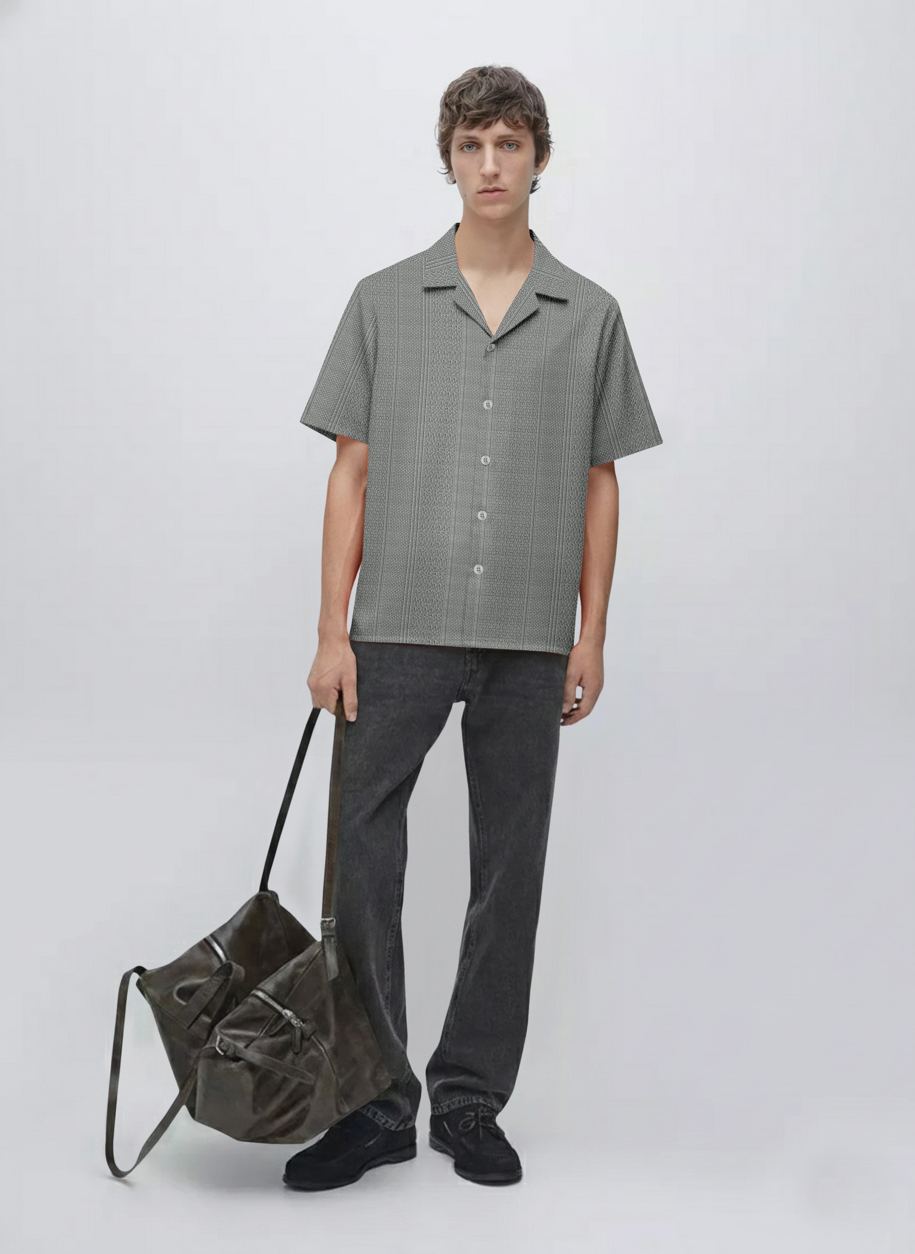 Brown Half Sleeves Shirts for Mens