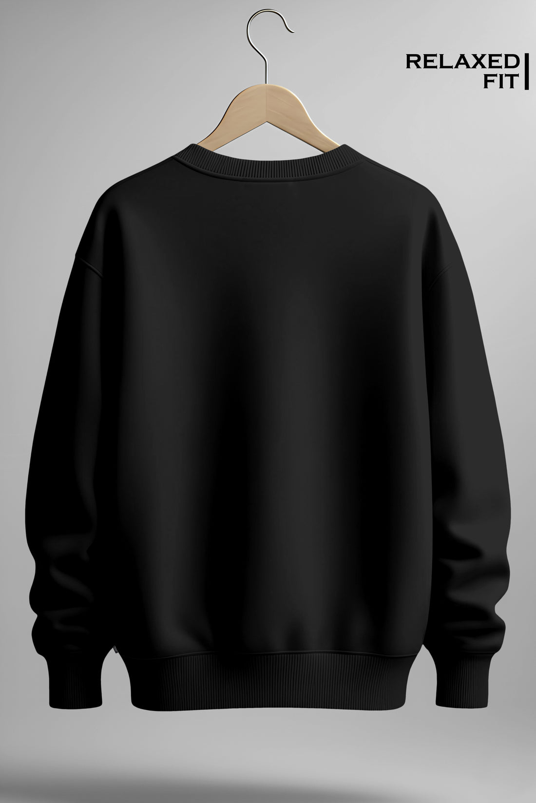 Full Sleeves Black Sweatshirt for Men's