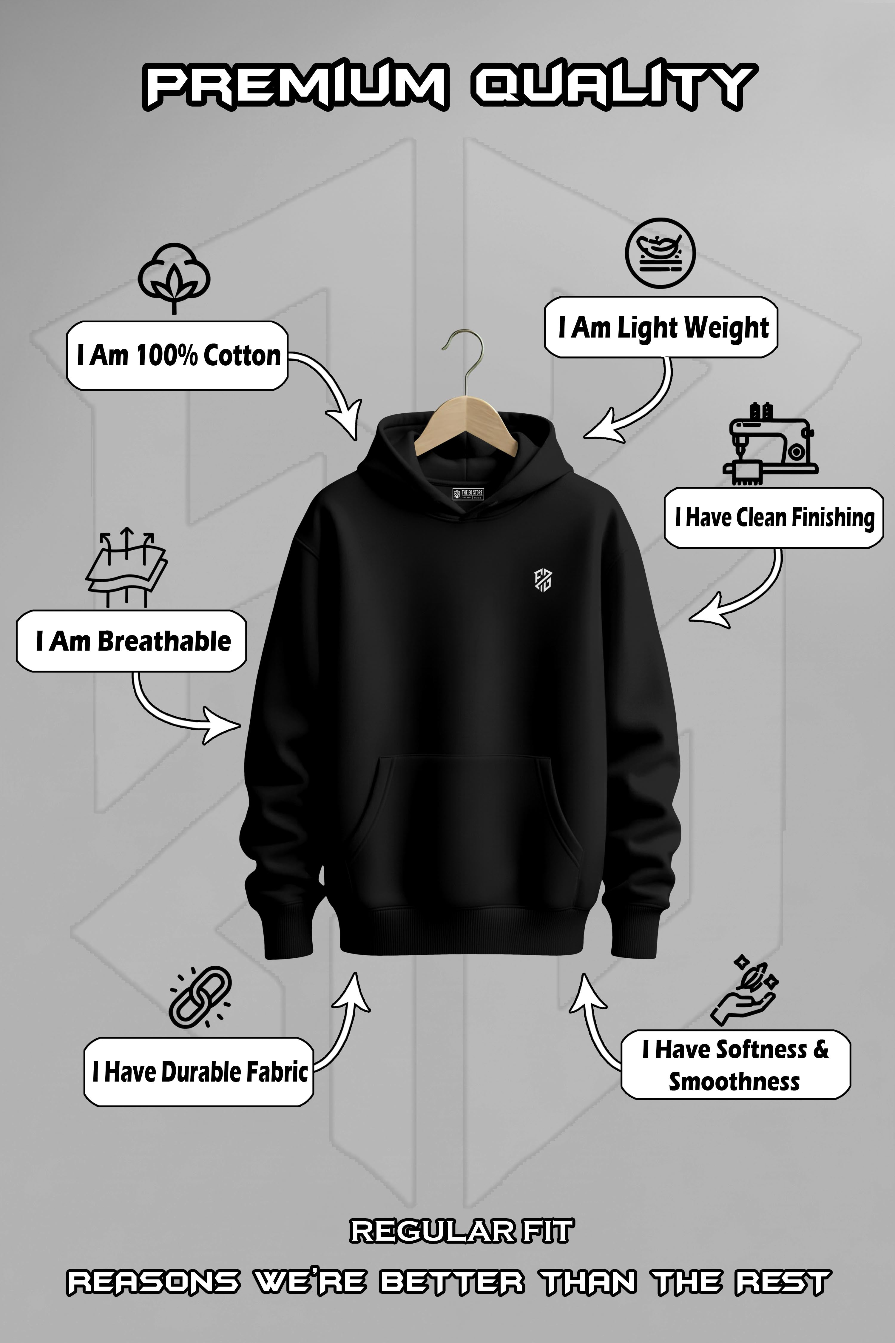 Mens Black full sleeves Hoodie