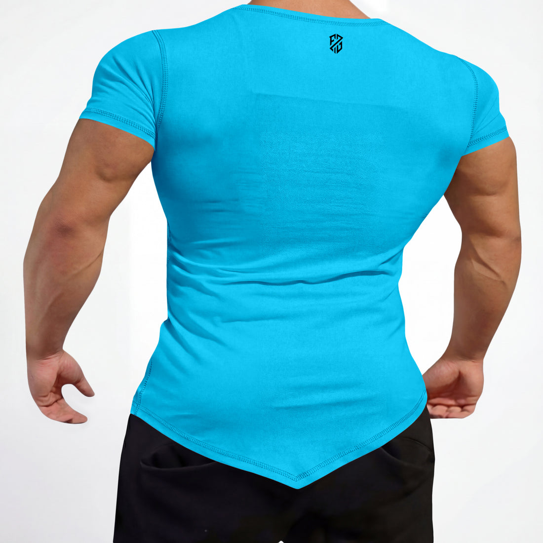 Sky Blue Gym Half T Shirt for Men